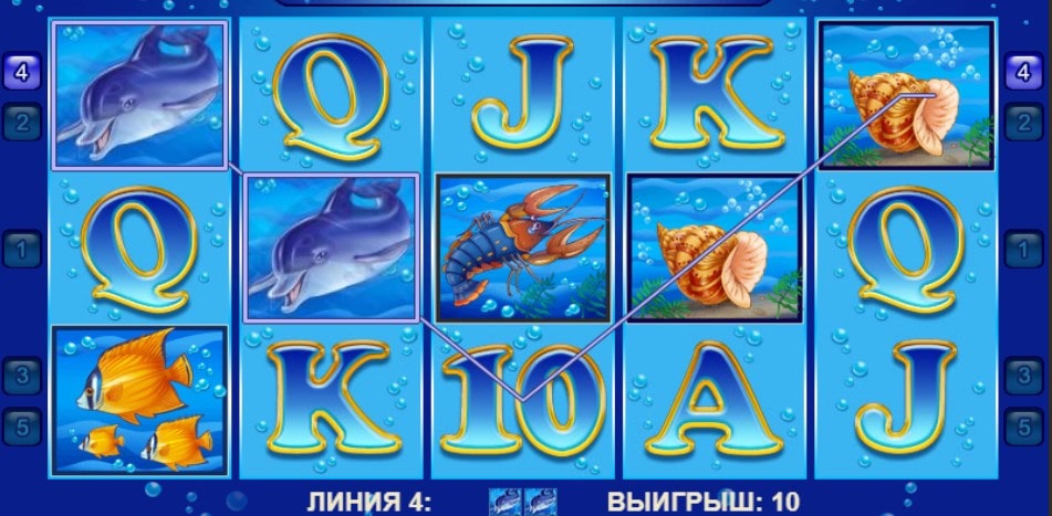 Игровой автомат Blue Dolphin в казино Ред Бокс
